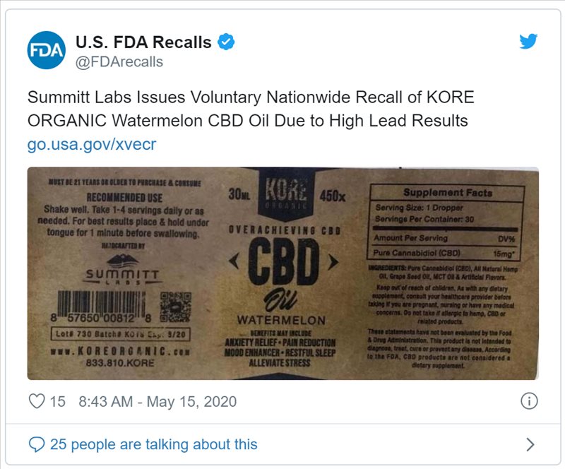 cbd recall